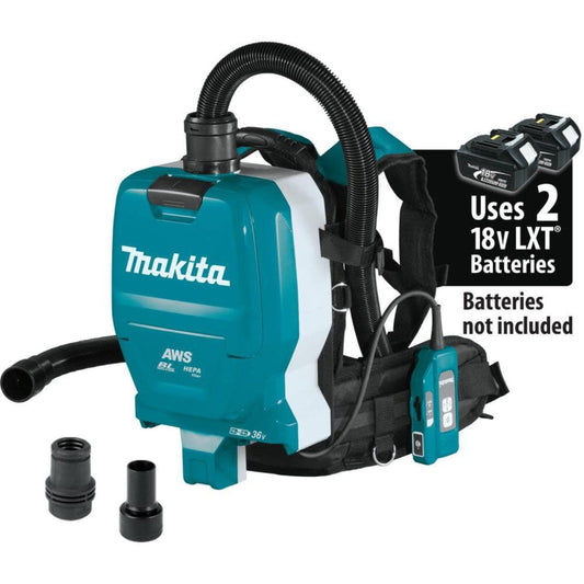 Makita  18V (X2 36V) LXT 1/2 Gallon HEPA Backpack Dry Dust Extractor -  XCV10ZX