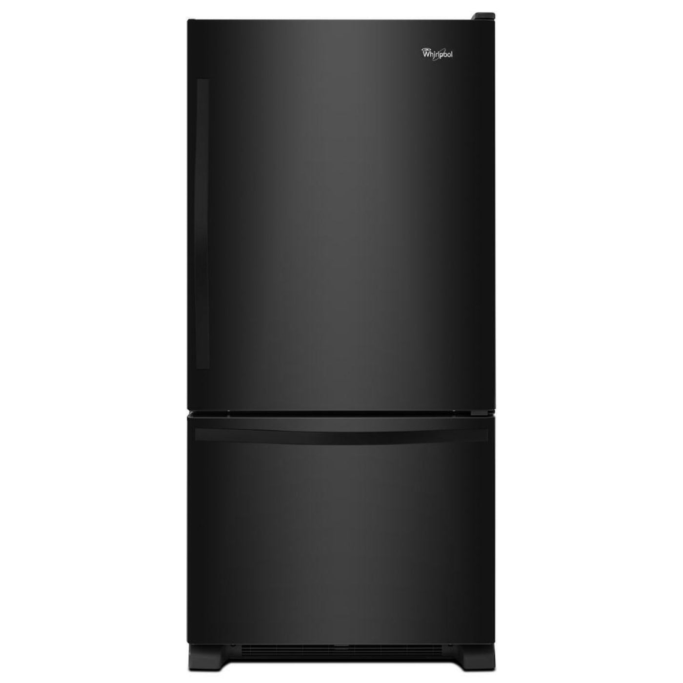 WHIRLPOOL 33-inches wide Bottom-Freezer Refrigerator with SpillGuard Glass Shelves - 22 cu. ft Black - WRB322DMBB