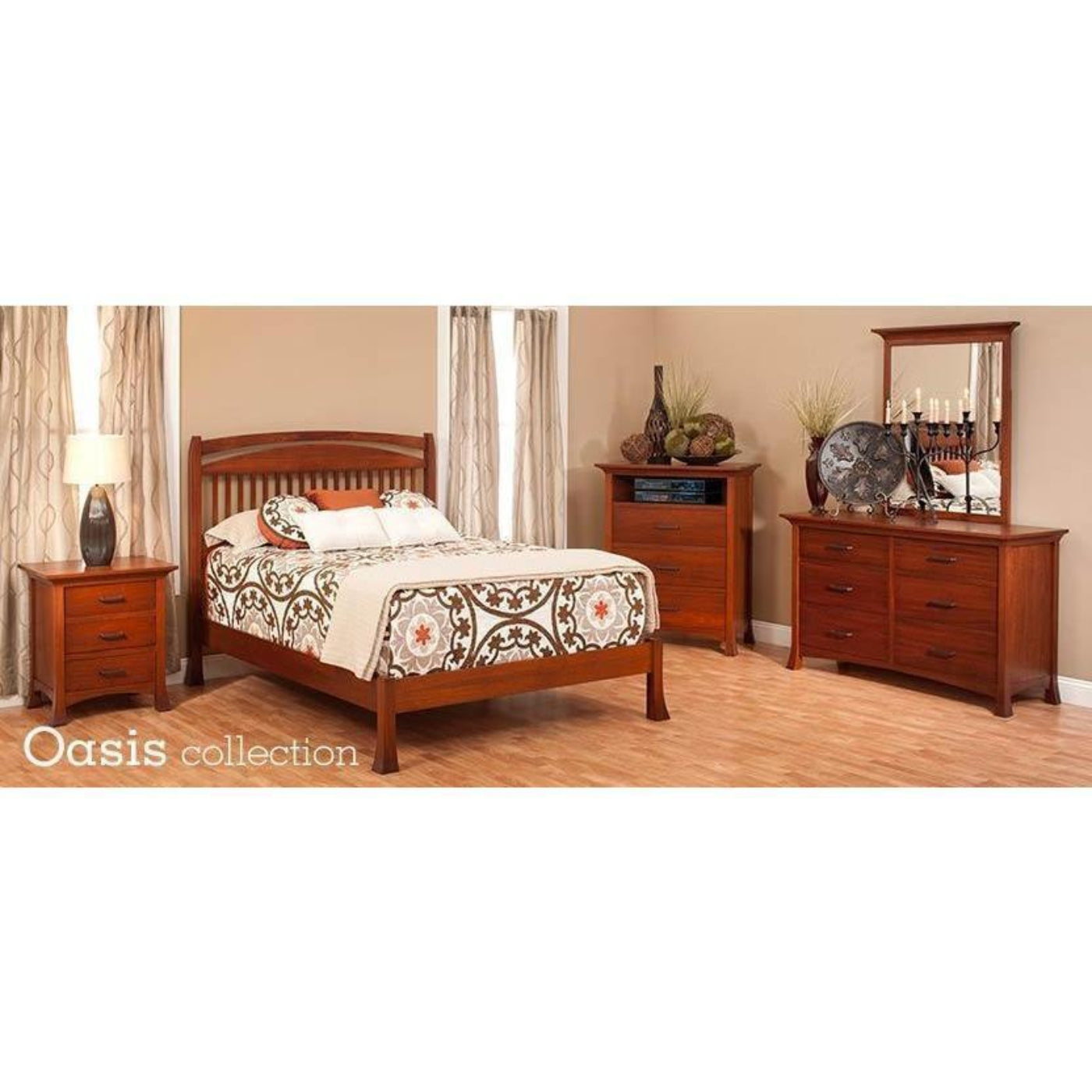 QW Amish Millcraft Oasis Low Dresser w/ Optional Mirror - MCP62DR