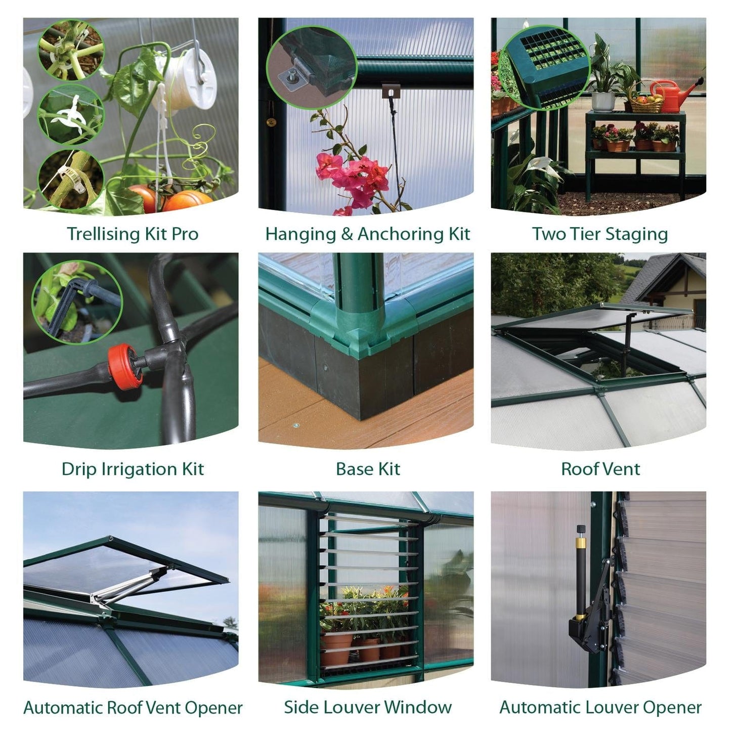 Palram - Canopia | Prestige 8x12 ft Twin Wall Greenhouse Kit Package With 6mm Twin-wall Polycarbonate Glazing