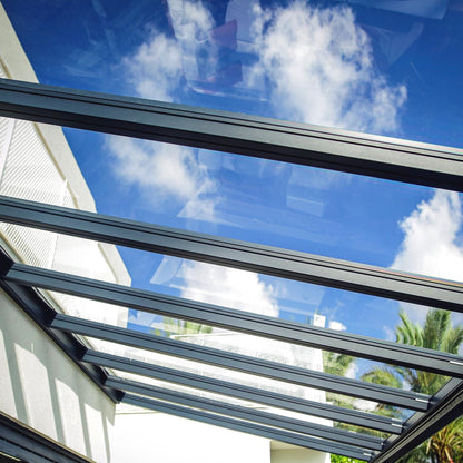 Palram - Canopia | Stockholm 11x12 ft Patio Cover - Gray/Clear -HG9451