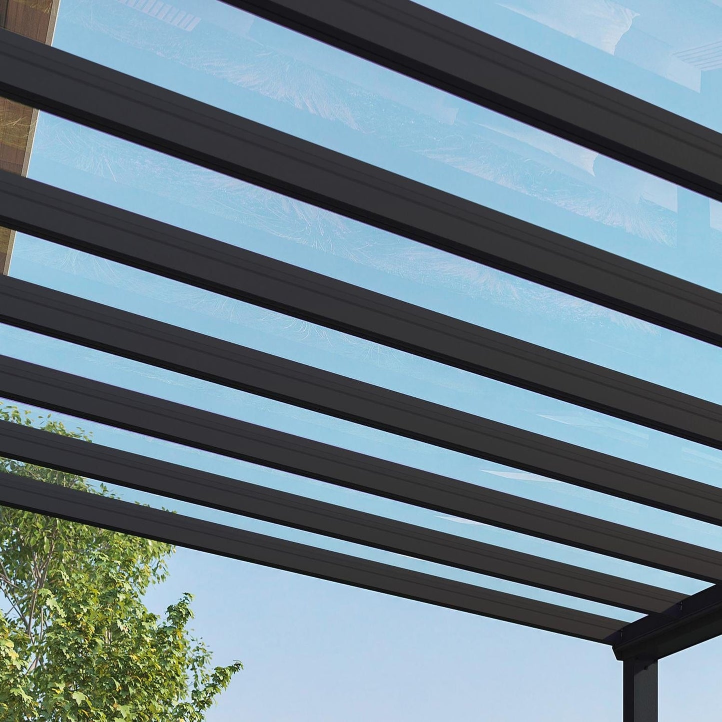 Palram - Canopia | Stockholm 11x22 ft Patio Cover - Gray/Clear - VHG9461