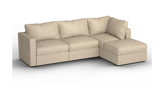 Lovesac – 4 Seats + 5 Sides Combed Chenille &amp; Standard Foam – Tan - 1772861424178_622