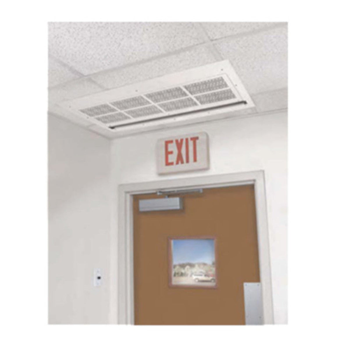 Curtron S-ICM-60-1-EH-FILTER 63" In-Ceiling Mounted Air Curtain with Air Filter - CUSICM601EHFILTER