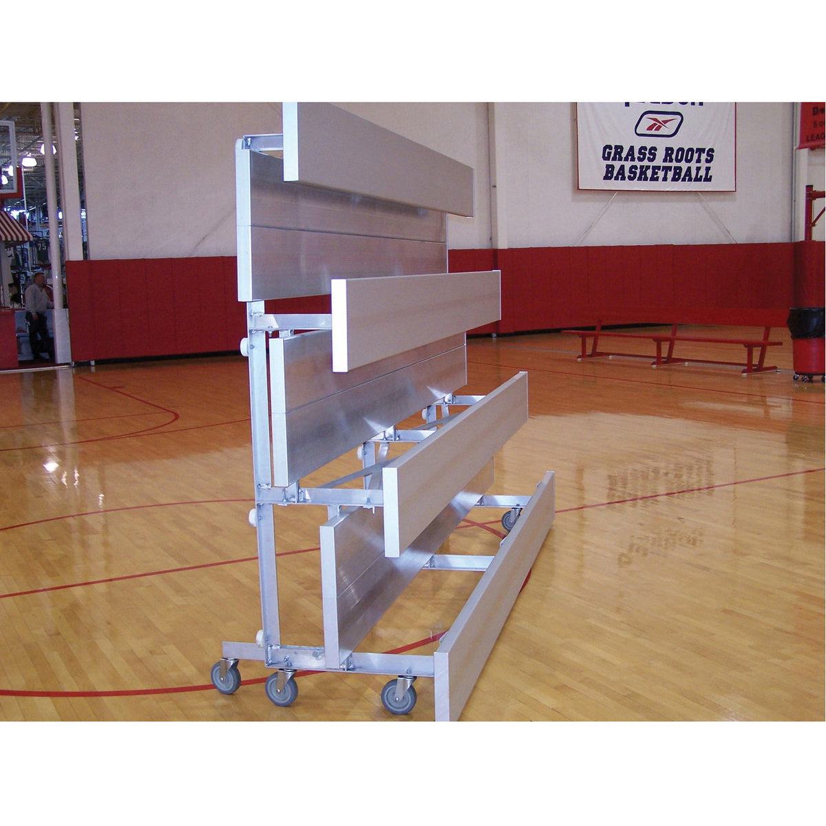 Bleacher 4 Row 7.5' Tip-N-Roll - BL47.5TR
