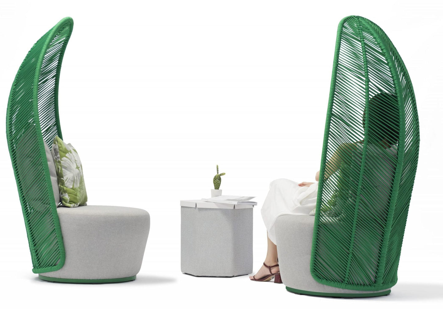 Whiteline Mods - Basil Chair CH1732 - CH1732-GRN/GRY
